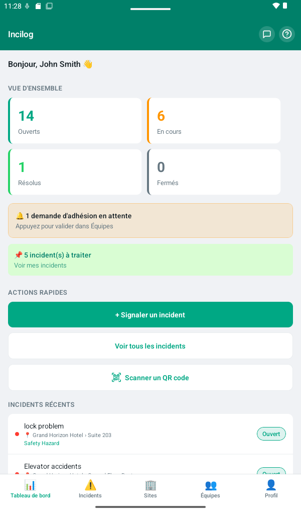 Tableau de bord Administrateur