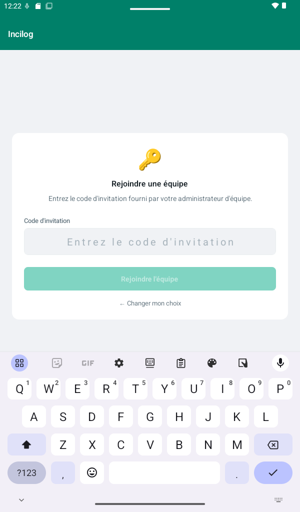 Rejoindre une équipe avec un code d'invitation